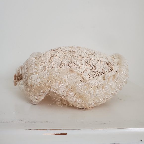 50s Vintage Floral Lace Fascinator Hat - Picture 10 of 14